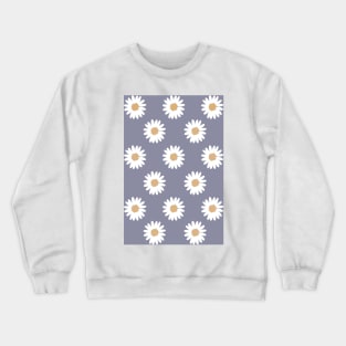 muted purple neutral camel daisy flower floral pattern Crewneck Sweatshirt
